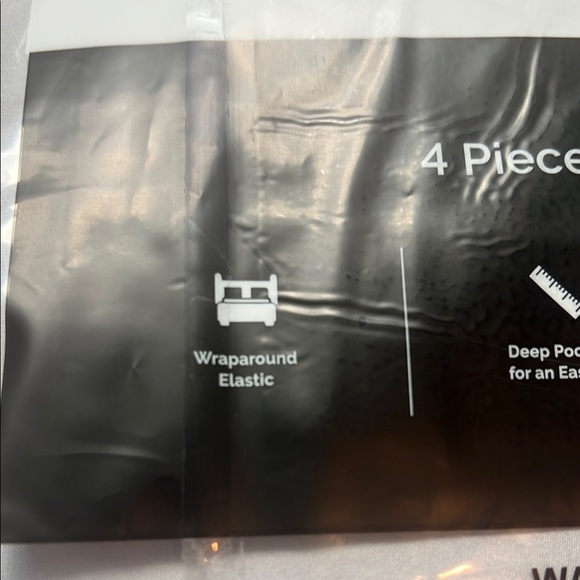 CGK Black King Sheet Set Luxurious Bedding - Picture 6 of 8